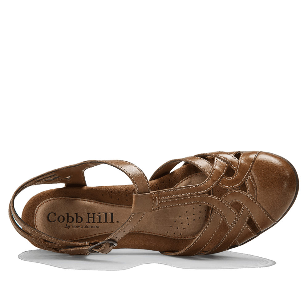 Rockport Singapore Womens Sandals - Cobb Hill Aubrey T-Strap Brown - YT0382971